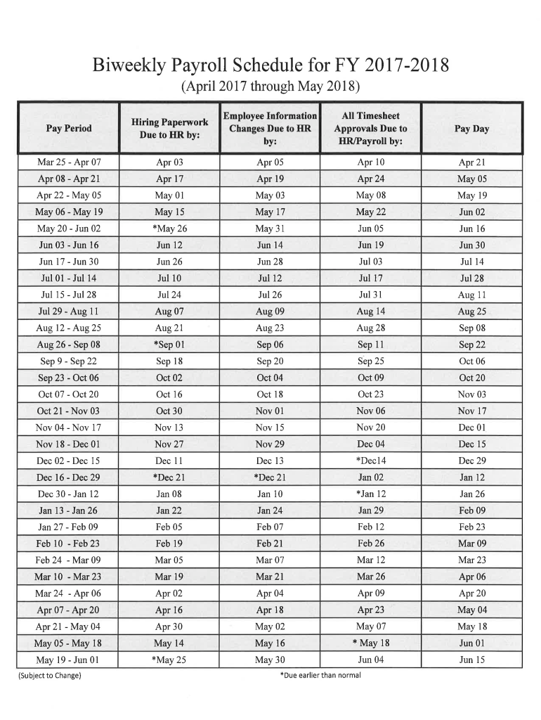 Payroll Calendar Template Editable  Form