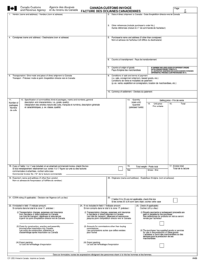 Canada Customs Invoice Facture Des Douanes Canadiennes UPS Com  Form