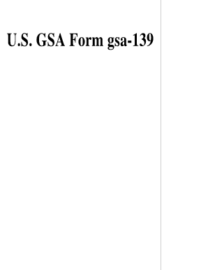 Gsa Form 139