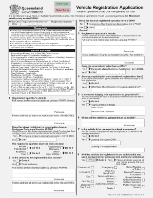 Vehicle Registration Qld Form