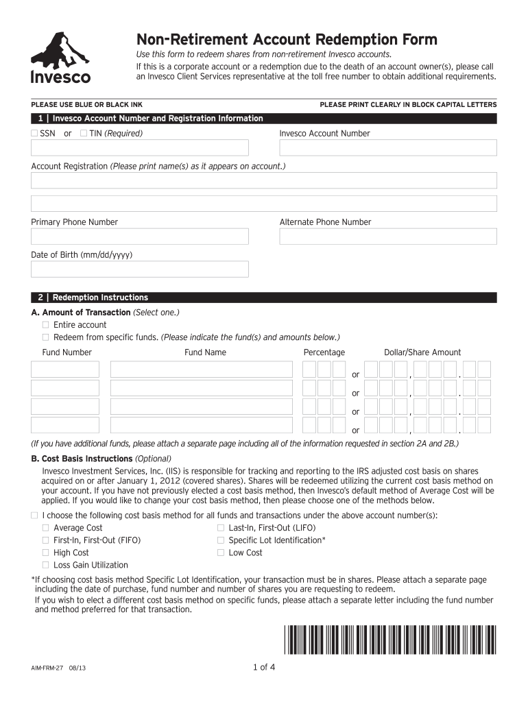 Invesco Withdrawal Online Form