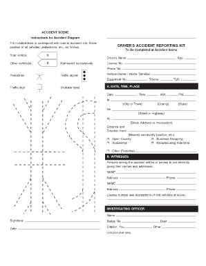 DRIVER&amp;#39;S ACCIDENT REPORTING KIT Tulane  Form