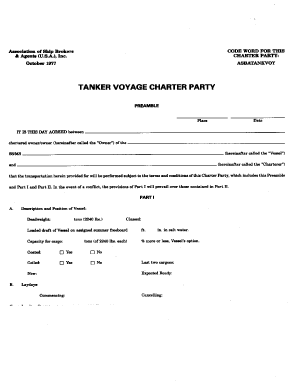 Charter Party  Form