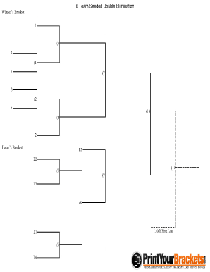 6 Team Seeded Double Elimination  Form