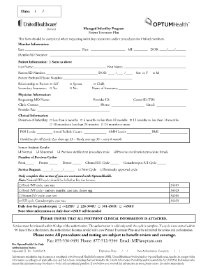 Miip Treatment Form PDF