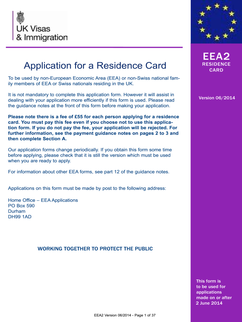 Get and Sign Eea2 Application Form 2014-2022
