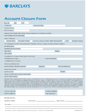 Barclays Bank Transfer Slip  Form