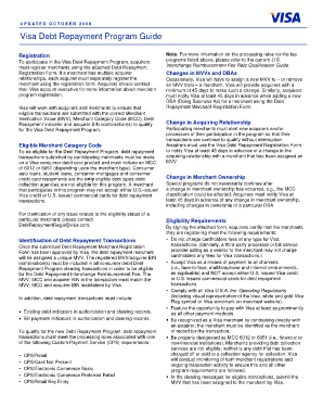 Visa Debt Repayment Program  Form