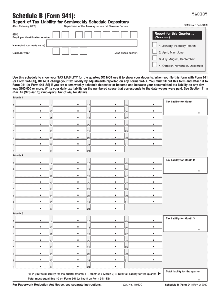 Fillable Irs Form 941