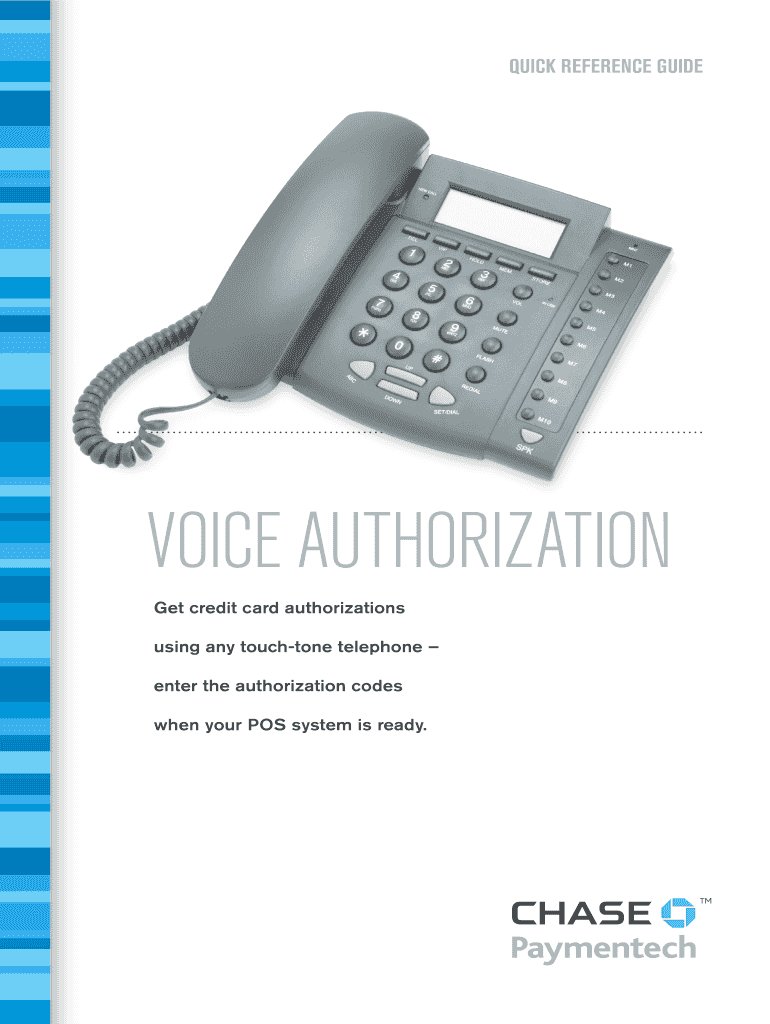 Chase Voice Authorization Denial Code 606  Form