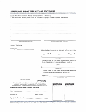 Sample California Jurat Filled Out  Form