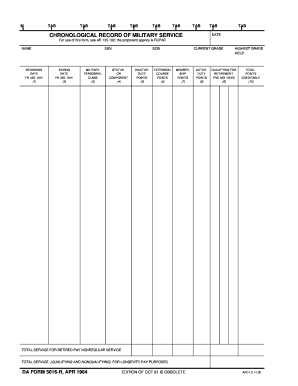 Da Form 5016 PDF