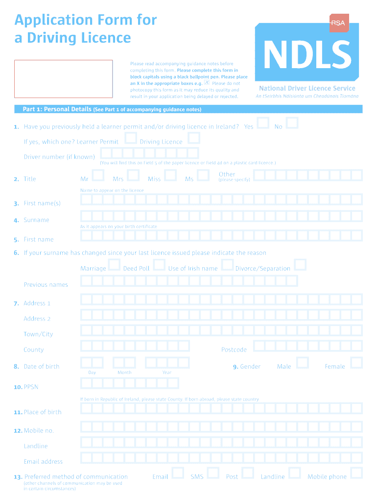 Gov Ie Driving Licence Renewal Form