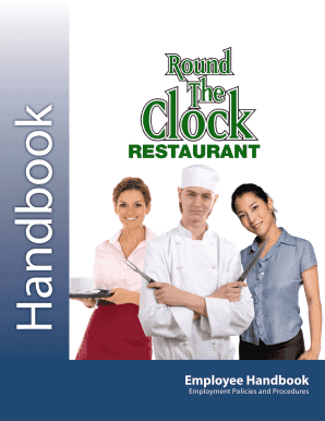 Round the Clock Restaurant Handbook  Form