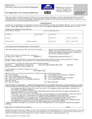 Section 8 Applications  Form