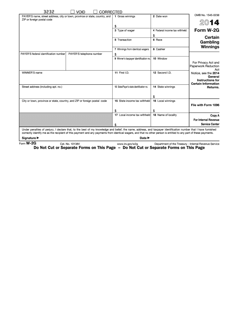  W 2g Form 2014