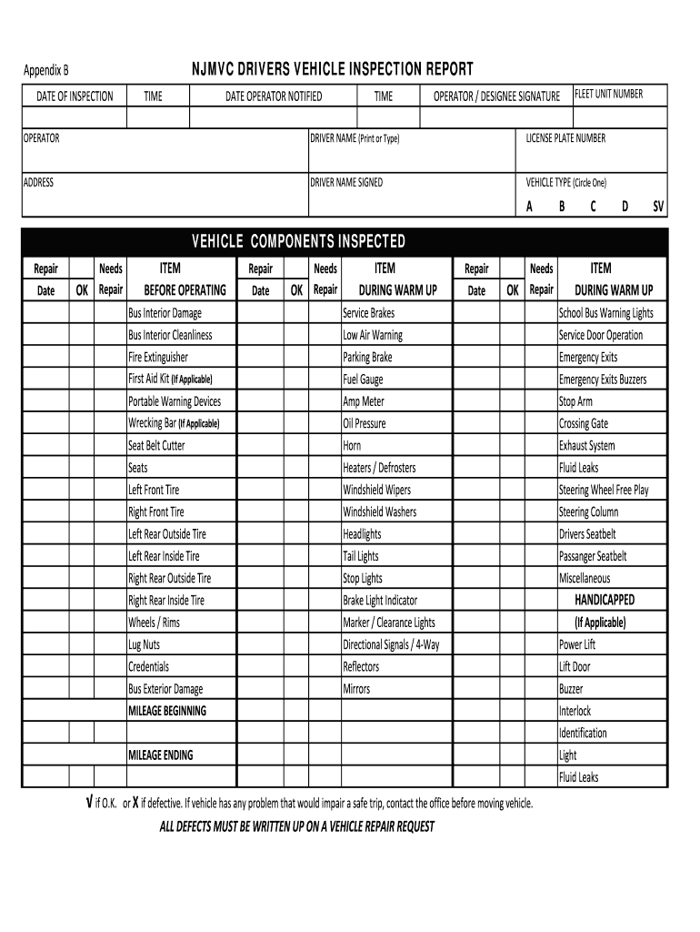 Njmvc Report  Form