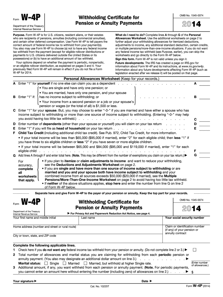  W 4p Form 2014