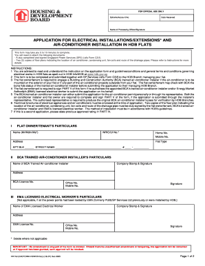 Electrical Application Form PDF HDB Hdb Gov