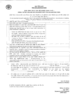 Declaration Form to Be Submitted Alongwith Application Form 31 for