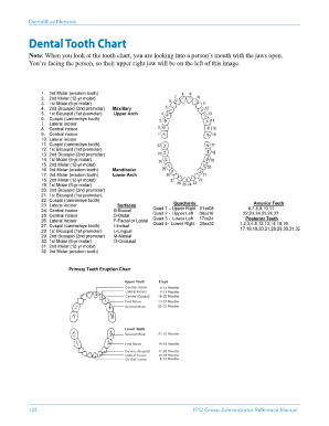 Tooth Number Chart  Form