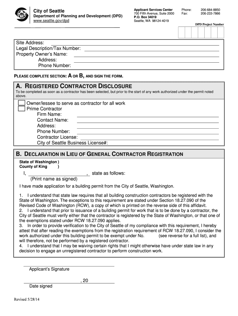 Contractor Disclosure Form