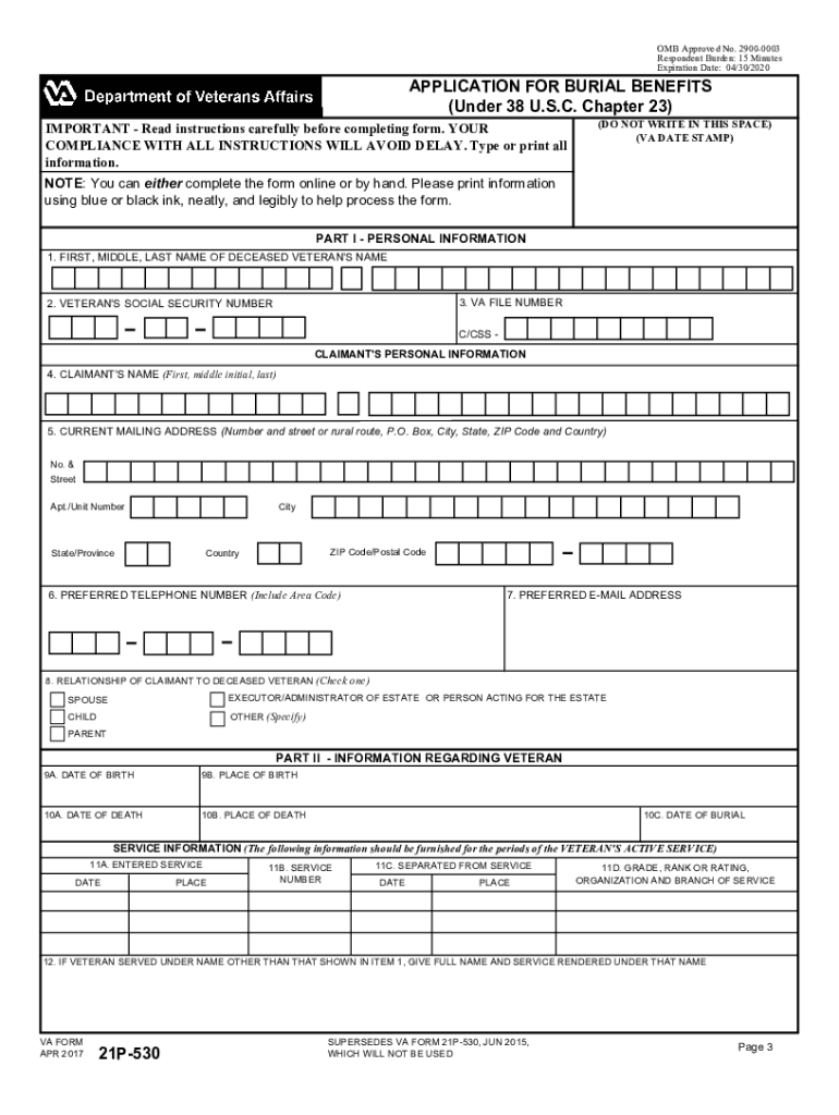  Va Form 21p 530 2014