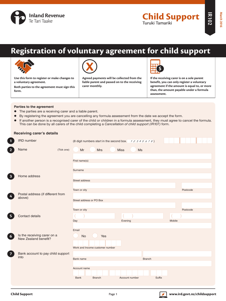  Voluntary Child Support Letter 2010