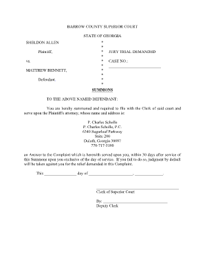 Auto Accident Drunk Driver Complaint and Initial Discovery DOC  Form
