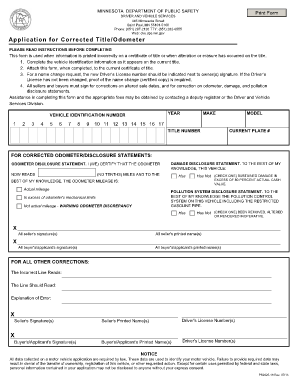 Indiana Title Application  Form