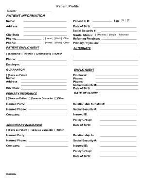 Patient Profile Form