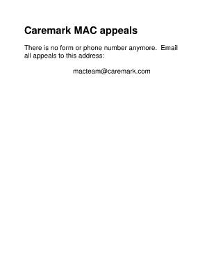 Cvs Caremark Appeal Form PDF
