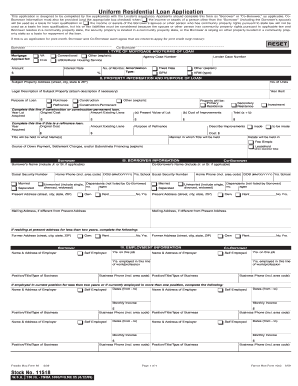 Uniform Residential Loan Application PDF