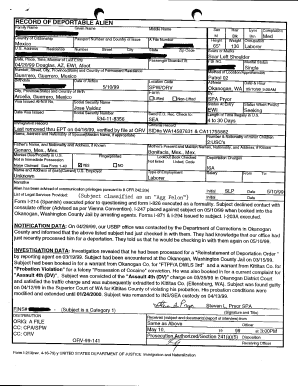 INS Form I 213 Nj Fd