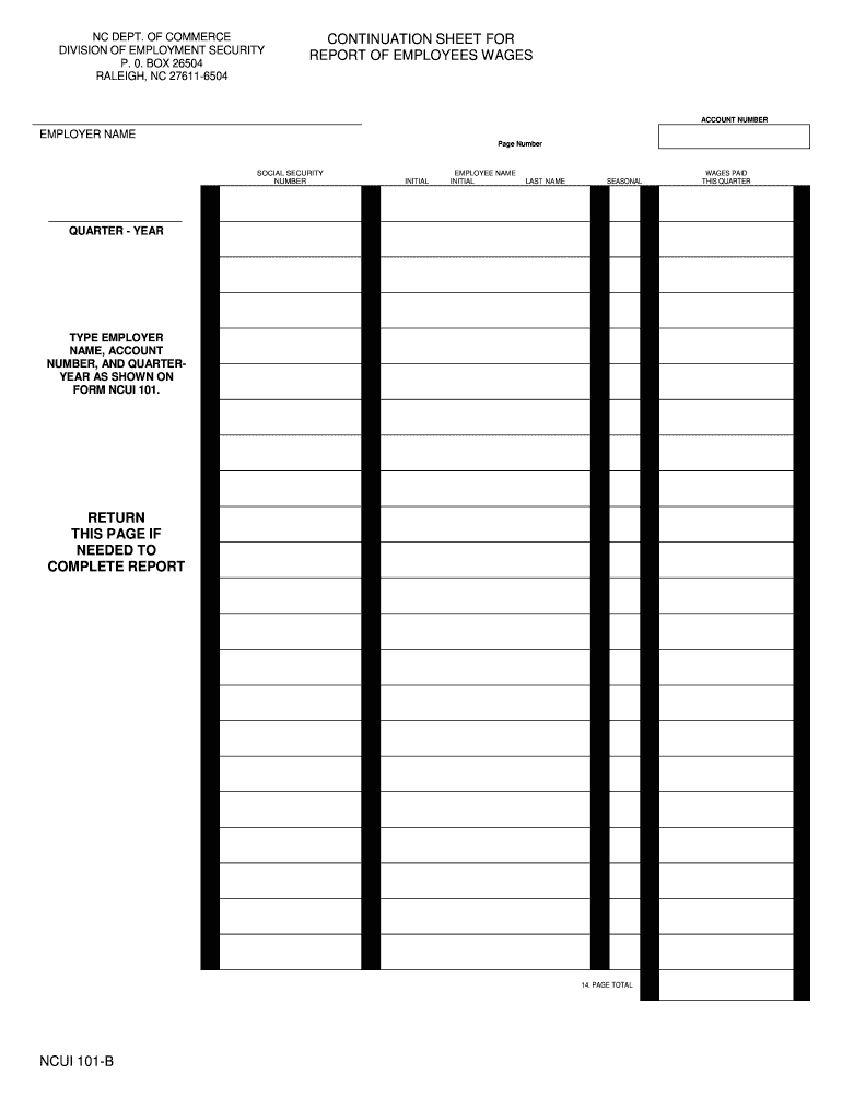 Ncui 101 B  Form