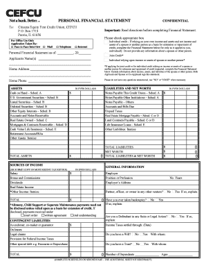 Personal Financial Statement New Jersey Form