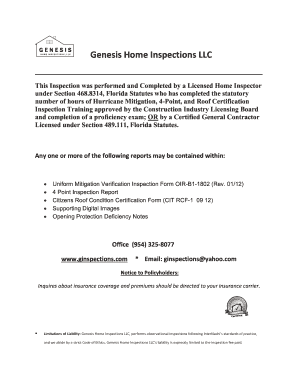 Roof Inspection Letter Sample  Form