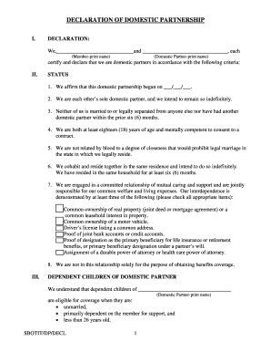 Partnership Declaration Form