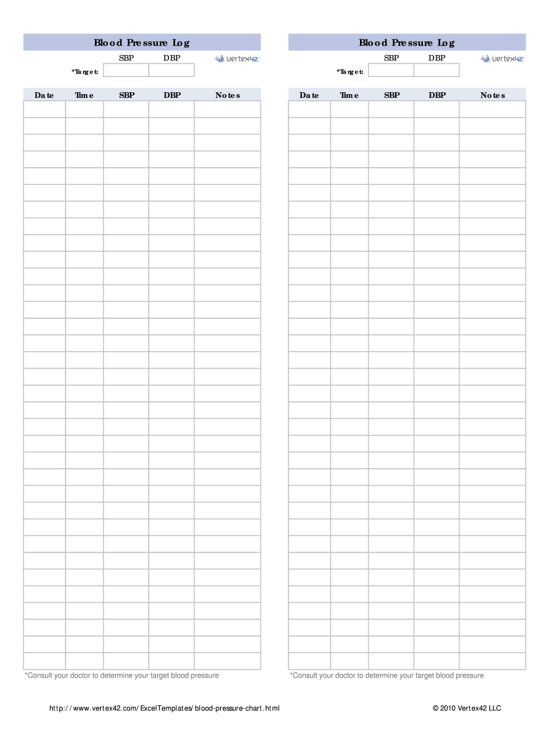 Blood Pressure Log Template from www.signnow.com