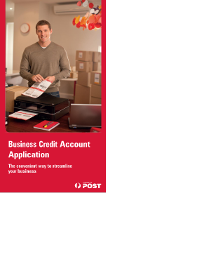 Business Credit Account Auspost  Form