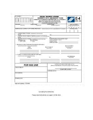 MEMBERS DATA AMENDMENT FORM