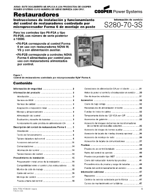S280 70 3S Instrucciones De Instalacion Y Funcionamiento Del Control De Restauradores Controlado Por Microprocesador Forma 6 De 