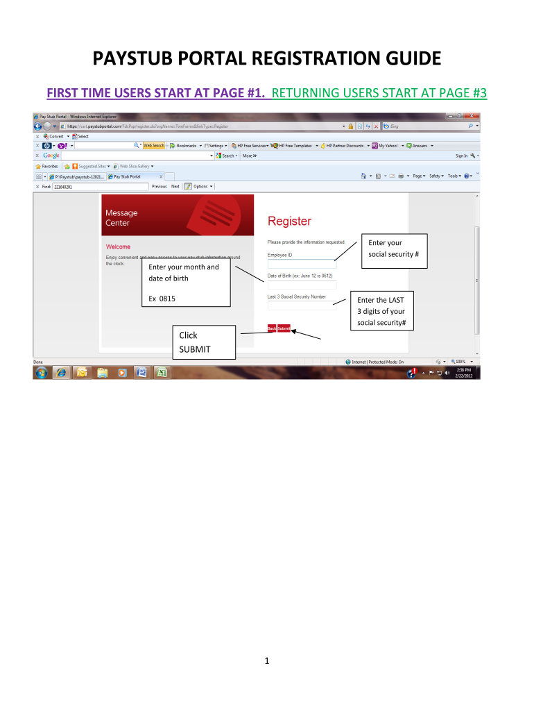 Paystub 711 Form