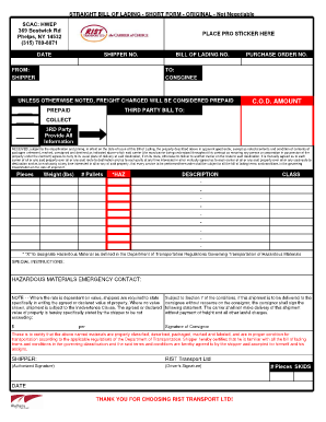 Rist Transport Reviews  Form