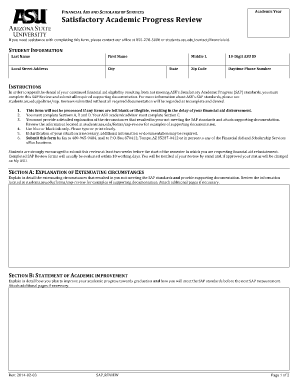 Satisfactory Academic Progress Review Form ASU Students Site Students Asu