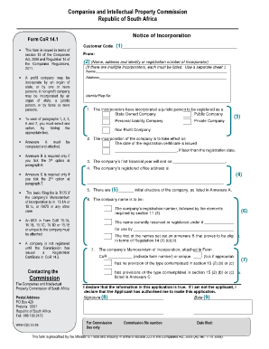 Cipc Company Registration Form