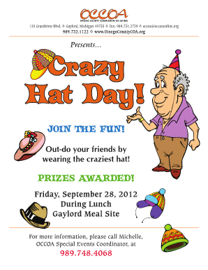 Hat Day Flyer  Form