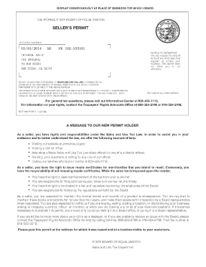  Seller&#039;s Permit 2006