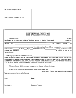 Of Trustee Deed Form