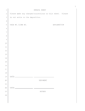 Errata Sheet PDF  Form